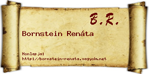 Bornstein Renáta névjegykártya